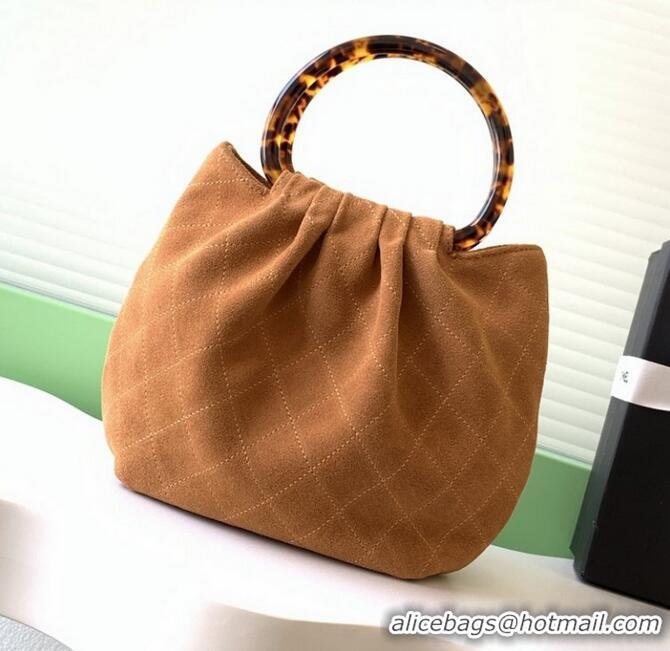 Best Price Chanel Original Suede Calfskin Small Hobo Bag AS6022 Camel 2025