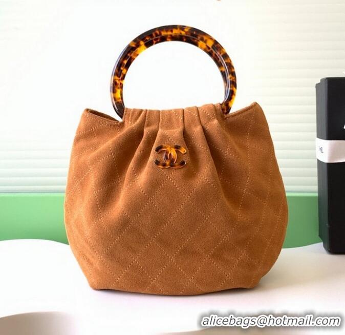 Best Price Chanel Original Suede Calfskin Small Hobo Bag AS6022 Camel 2025