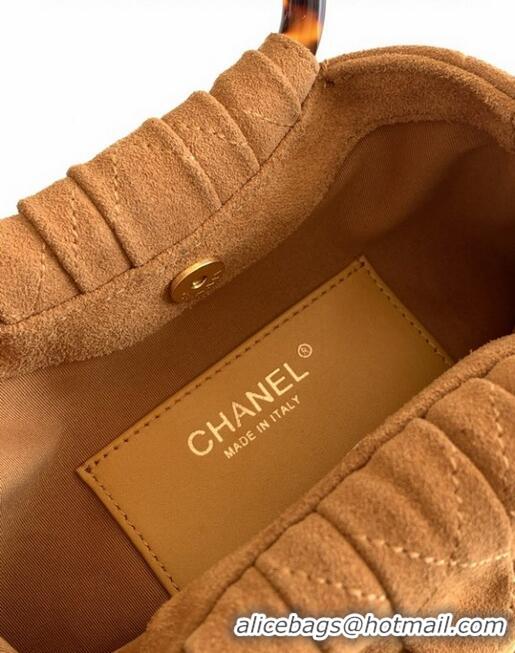 Best Price Chanel Original Suede Calfskin Small Hobo Bag AS6022 Camel 2025