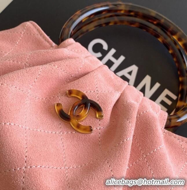 Promotional Chanel Original Suede Calfskin Small Hobo Bag AS6022 Pink 2025