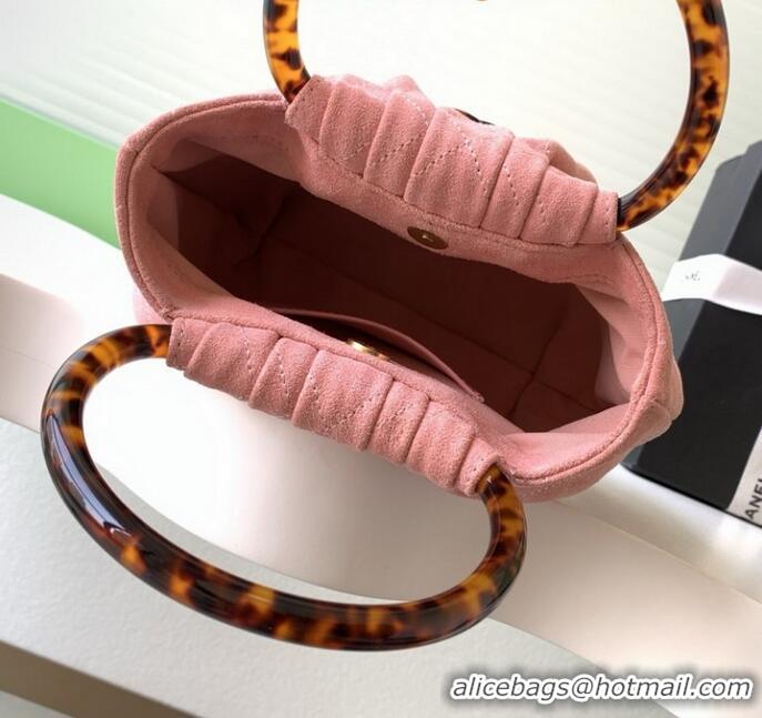 Promotional Chanel Original Suede Calfskin Small Hobo Bag AS6022 Pink 2025