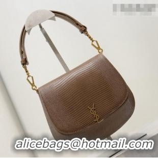 ​Inexpensive Saint Laurent Voltaire Bag in Lizard Calf Leather 753824 Brown 2026