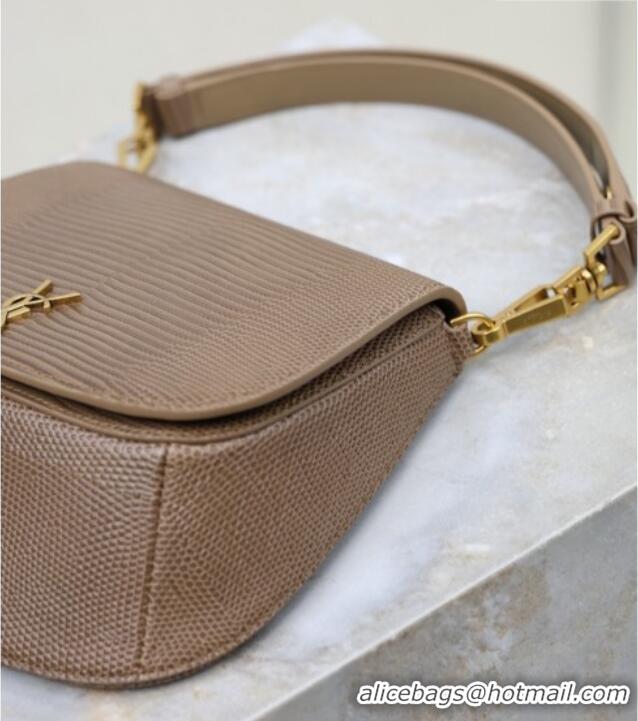​Inexpensive Saint Laurent Voltaire Bag in Lizard Calf Leather 753824 Brown 2026