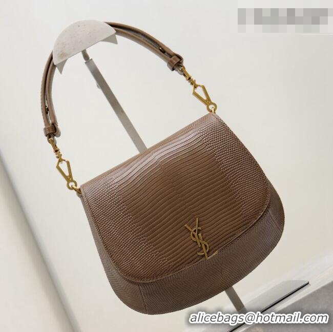 ​Inexpensive Saint Laurent Voltaire Bag in Lizard Calf Leather 753824 Brown 2026
