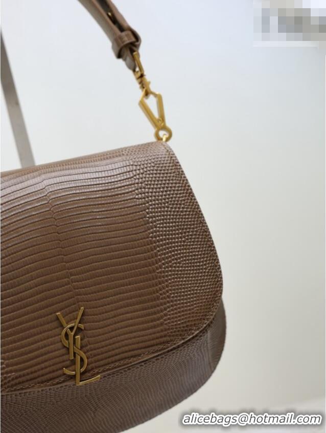 ​Inexpensive Saint Laurent Voltaire Bag in Lizard Calf Leather 753824 Brown 2026