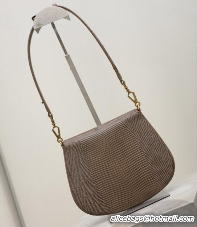 ​Inexpensive Saint Laurent Voltaire Bag in Lizard Calf Leather 753824 Brown 2026