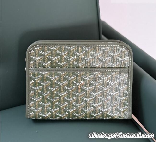 Famous Brand Goyard Jouvence Toiletry Clutch Bag PM 020800 Khaki Green 2025