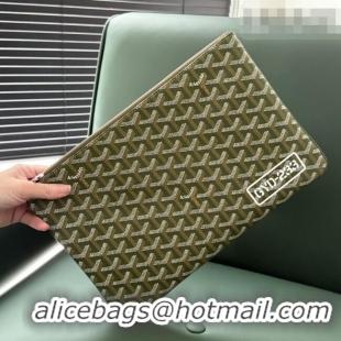 Good Quality Goyard Senat MM Pocket Pouch 1061 Khaki Green 2025