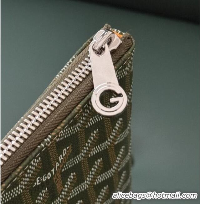 Good Quality Goyard Senat MM Pocket Pouch 1061 Khaki Green 2025