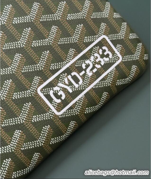 Good Quality Goyard Senat MM Pocket Pouch 1061 Khaki Green 2025
