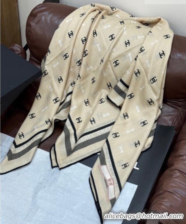 Buy Inexpensive Chanel Cashmere & Silk Square Scarf CH011601 Beige 2026