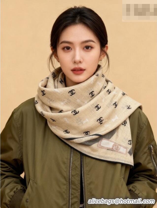 Buy Inexpensive Chanel Cashmere & Silk Square Scarf CH011601 Beige 2026