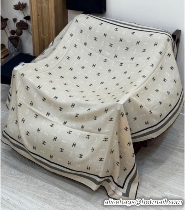 Buy Inexpensive Chanel Cashmere & Silk Square Scarf CH011601 Beige 2026