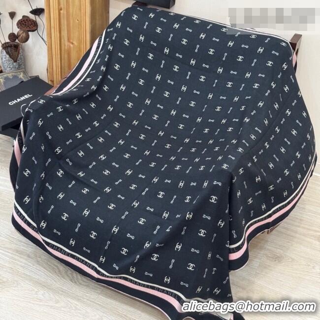 Big Discount Chanel Cashmere & Silk Square Scarf CH011602 Black 2026