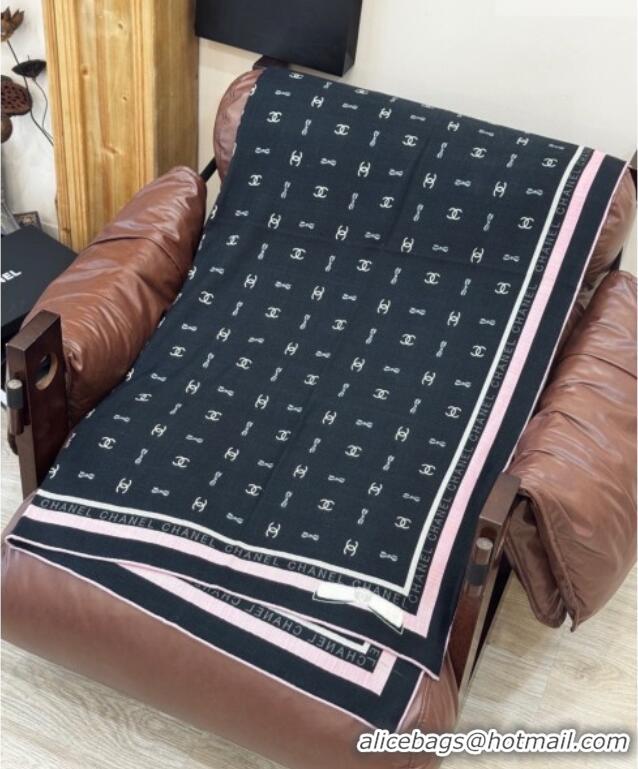 Big Discount Chanel Cashmere & Silk Square Scarf CH011602 Black 2026