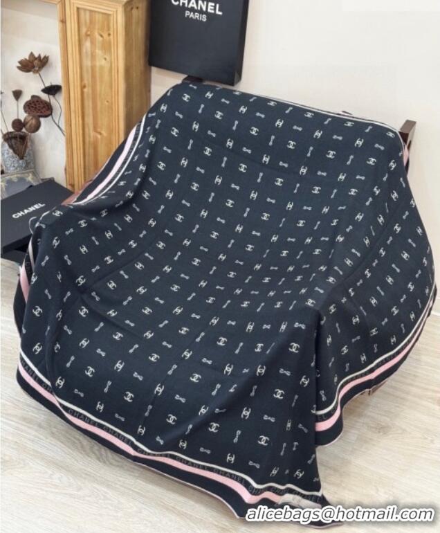 Big Discount Chanel Cashmere & Silk Square Scarf CH011602 Black 2026