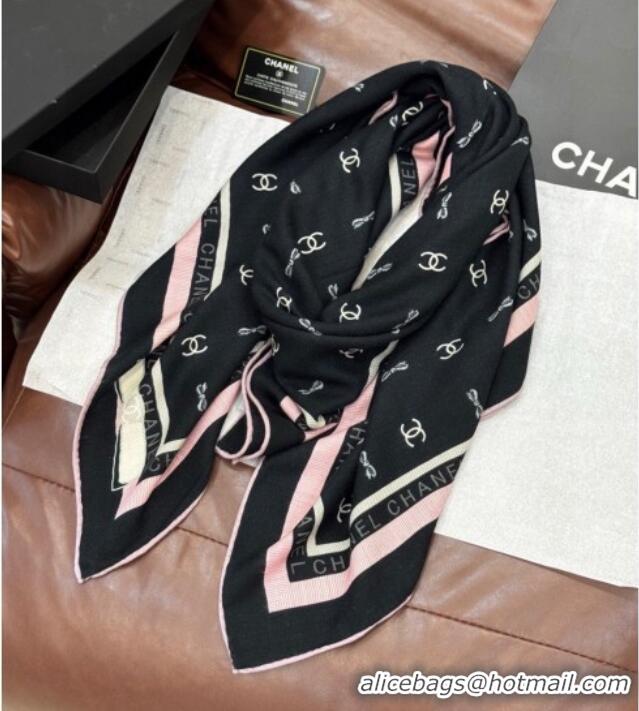 Big Discount Chanel Cashmere & Silk Square Scarf CH011602 Black 2026