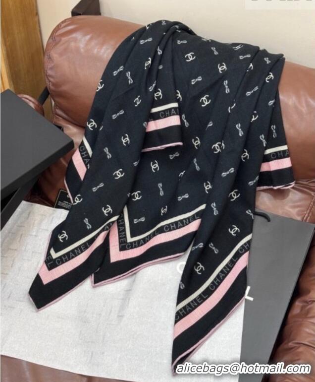 Big Discount Chanel Cashmere & Silk Square Scarf CH011602 Black 2026