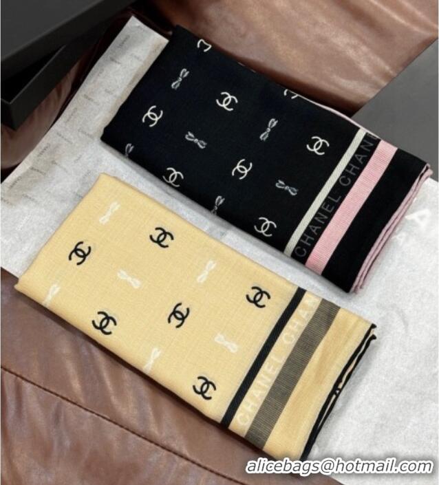 Big Discount Chanel Cashmere & Silk Square Scarf CH011602 Black 2026