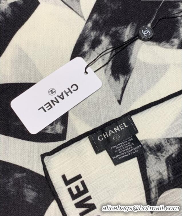 Unique Grade Chanel Camellia Cashmere & Silk Square Scarf CH011604 White 2026