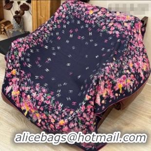 Best Price Chanel Cashmere & Silk Square Scarf CH011606 Blue 2026