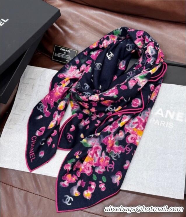 Best Price Chanel Cashmere & Silk Square Scarf CH011606 Blue 2026