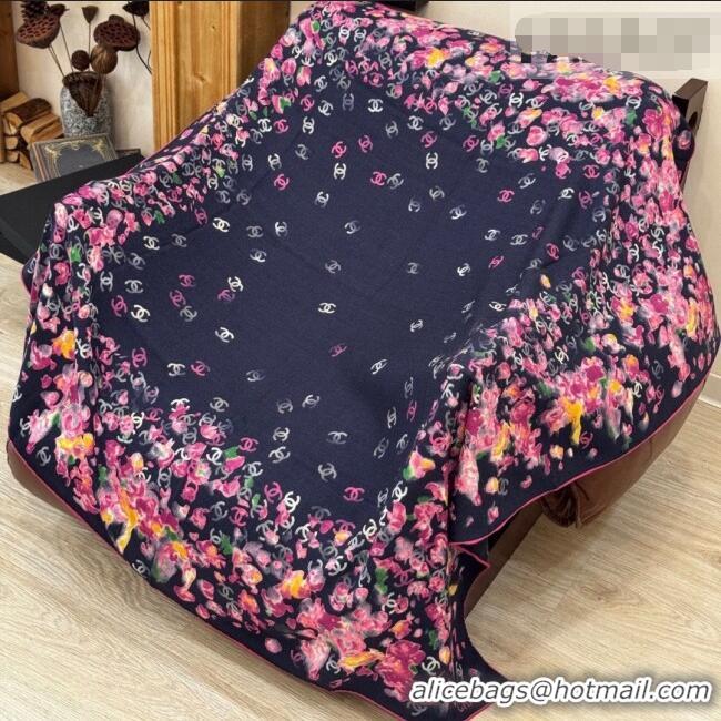 Best Price Chanel Cashmere & Silk Square Scarf CH011606 Blue 2026