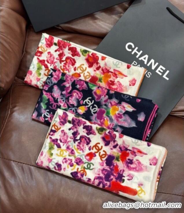 Best Price Chanel Cashmere & Silk Square Scarf CH011606 Blue 2026