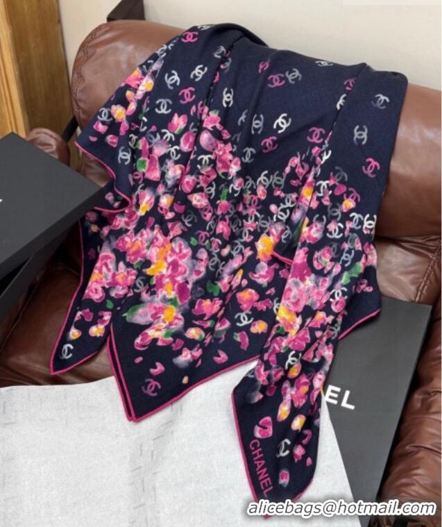 Best Price Chanel Cashmere & Silk Square Scarf CH011606 Blue 2026