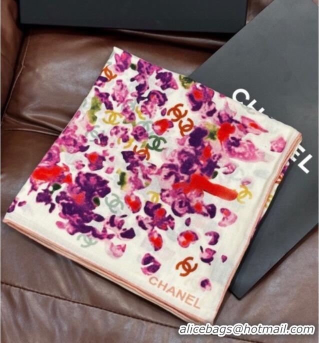 Luxury Cheap Chanel Cashmere & Silk Square Scarf CH011607 White 2026