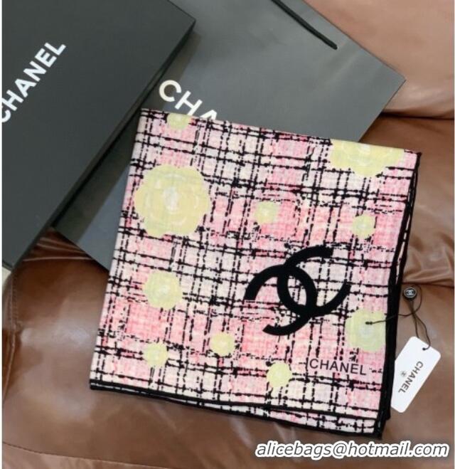 Buy Fashionable Chanel Camellia Cashmere & Silk Square Scarf CH011609 Pink 2026