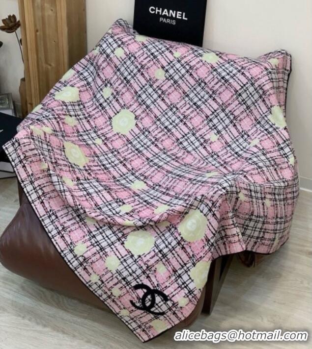 Buy Fashionable Chanel Camellia Cashmere & Silk Square Scarf CH011609 Pink 2026