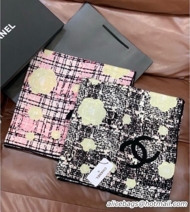 Buy Fashionable Chanel Camellia Cashmere & Silk Square Scarf CH011609 Pink 2026