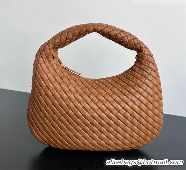 Grade Design Bottega Veneta Small Veneta Hobo Bag in Intrecciato Leather 856736 Amber Brown 2026
