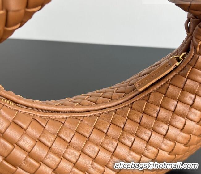 Grade Design Bottega Veneta Small Veneta Hobo Bag in Intrecciato Leather 856736 Amber Brown 2026