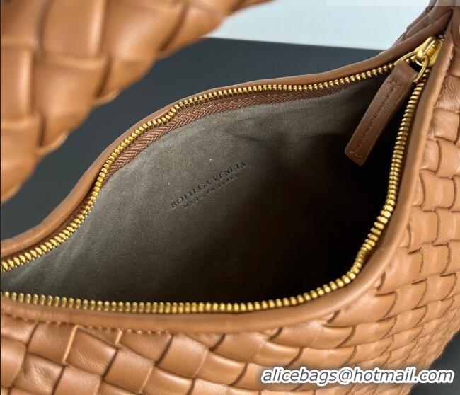 Grade Design Bottega Veneta Small Veneta Hobo Bag in Intrecciato Leather 856736 Amber Brown 2026