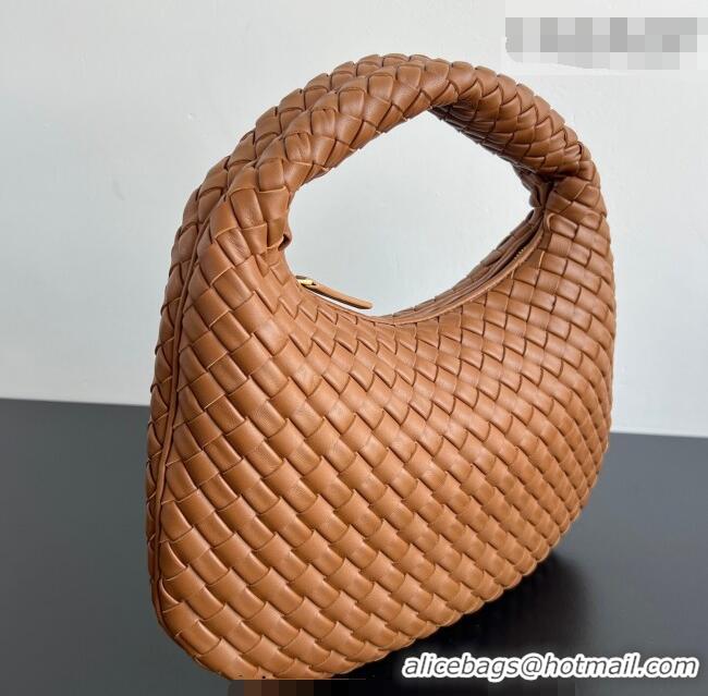 Grade Design Bottega Veneta Small Veneta Hobo Bag in Intrecciato Leather 856736 Amber Brown 2026