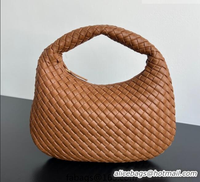 Top Quality Bottega Veneta Medium Veneta Hobo Bag in Intrecciato Leather 856737 Amber Brown 2026