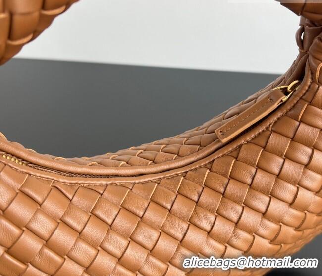 Top Quality Bottega Veneta Medium Veneta Hobo Bag in Intrecciato Leather 856737 Amber Brown 2026