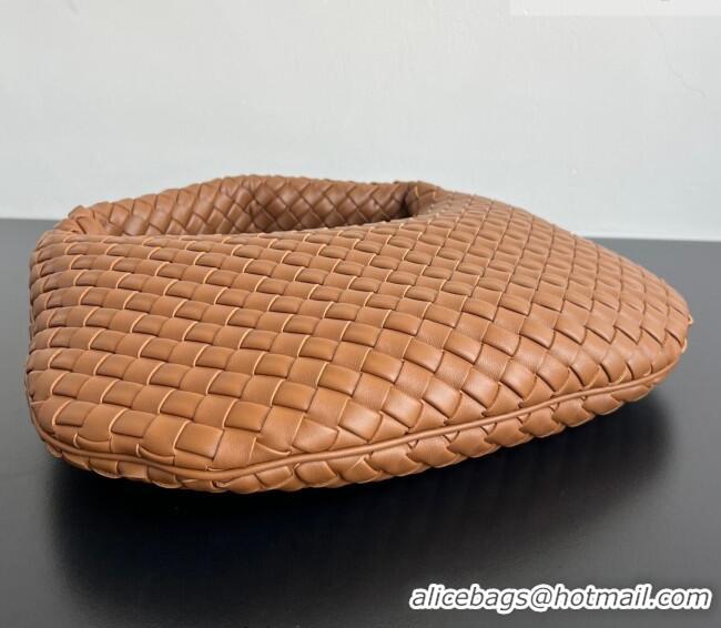 Top Quality Bottega Veneta Medium Veneta Hobo Bag in Intrecciato Leather 856737 Amber Brown 2026