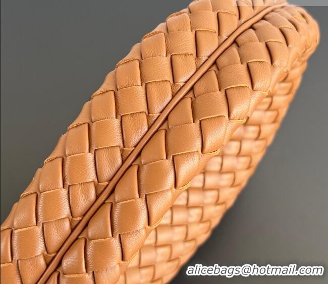 Top Quality Bottega Veneta Medium Veneta Hobo Bag in Intrecciato Leather 856737 Amber Brown 2026