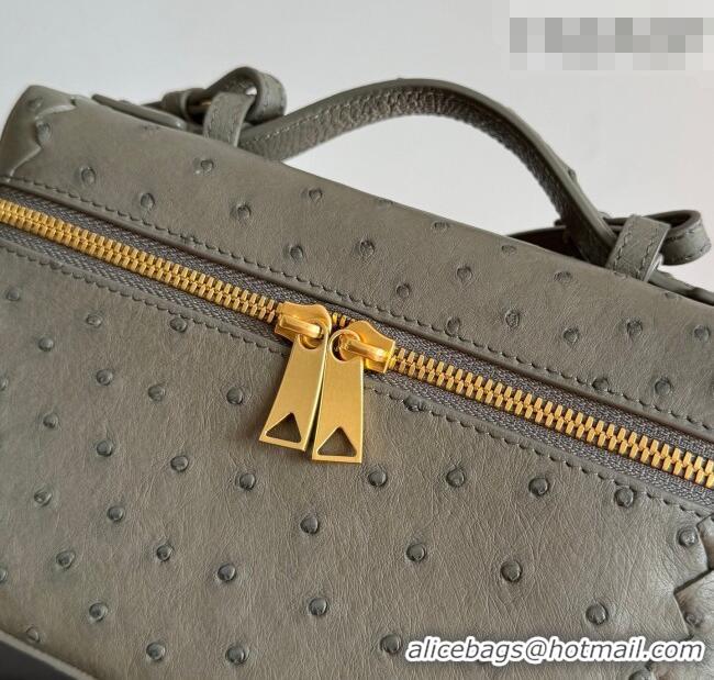 Well Crafted Bottega Veneta Bang Bang Vanity Case Bag in Ostrich Leather 817785 Cypress Green 2026