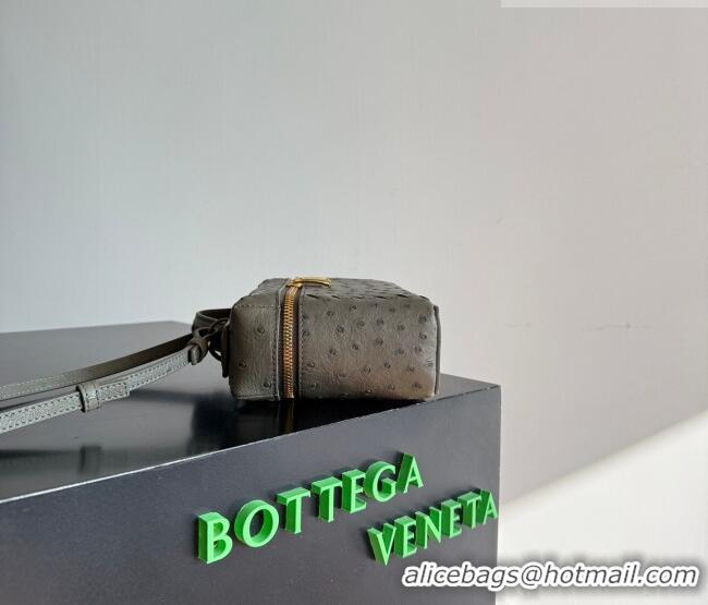 Well Crafted Bottega Veneta Bang Bang Vanity Case Bag in Ostrich Leather 817785 Cypress Green 2026