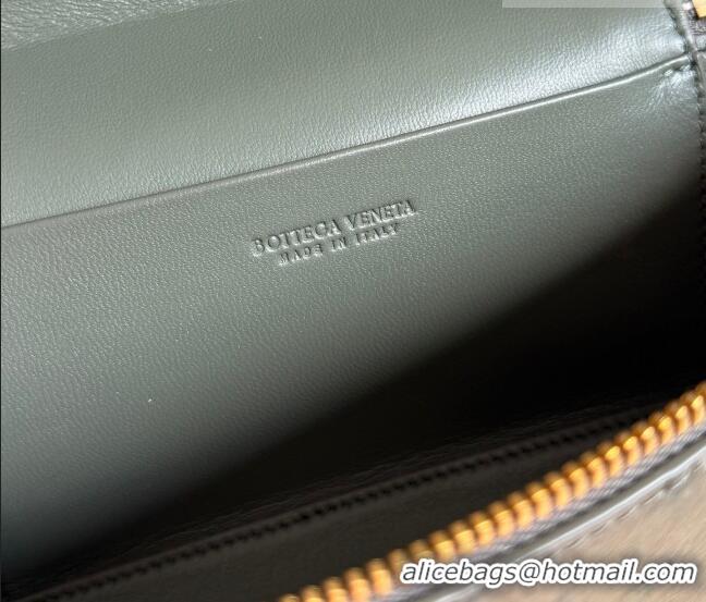 Well Crafted Bottega Veneta Bang Bang Vanity Case Bag in Ostrich Leather 817785 Cypress Green 2026