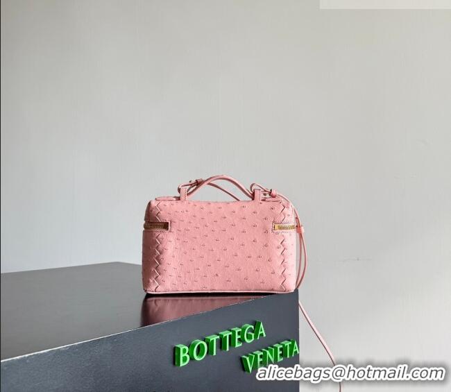 Trendy Design Bottega Veneta Bang Bang Vanity Case Bag in Ostrich Leather 817785 Rose Pink 2026