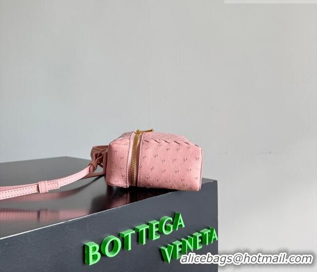 Trendy Design Bottega Veneta Bang Bang Vanity Case Bag in Ostrich Leather 817785 Rose Pink 2026
