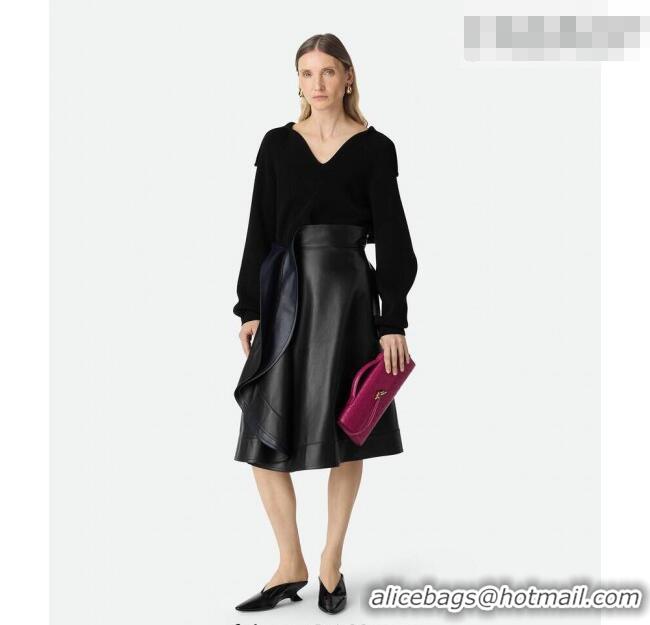 New Cheap Bottega Veneta Andiamo Clutch in Ostrich Leather 805241 Cinnabar Pink 2026