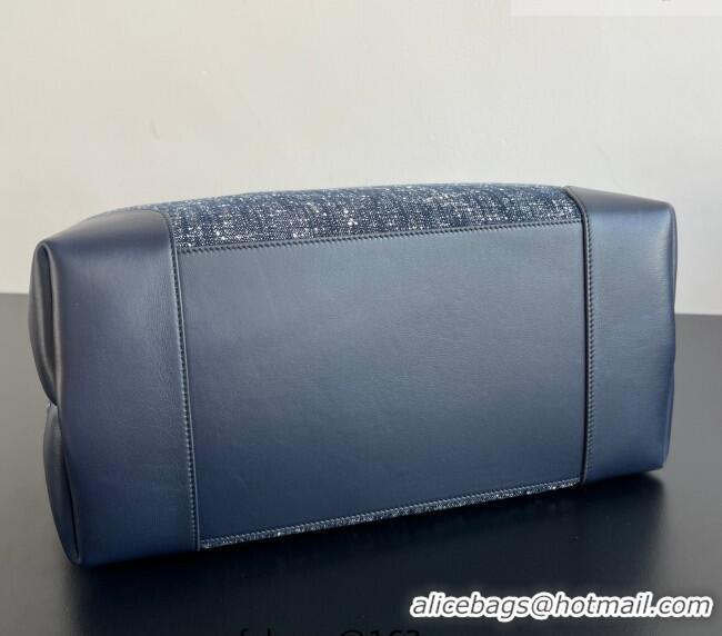 Top Quality Bottega Veneta Large Andiamo Top Handle Bag in Denim and Leather 786194 Navy/Space Blue 2026