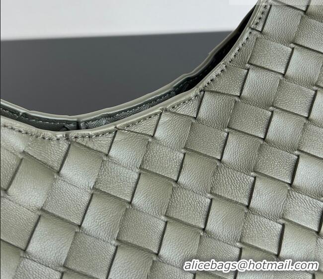 Super Quality Bottega Veneta Campana Shoulder Bag in Intrecciato Leather 844249 Pickle Green 2025