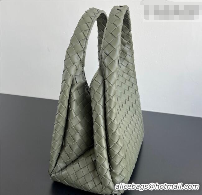 Super Quality Bottega Veneta Campana Shoulder Bag in Intrecciato Leather 844249 Pickle Green 2025